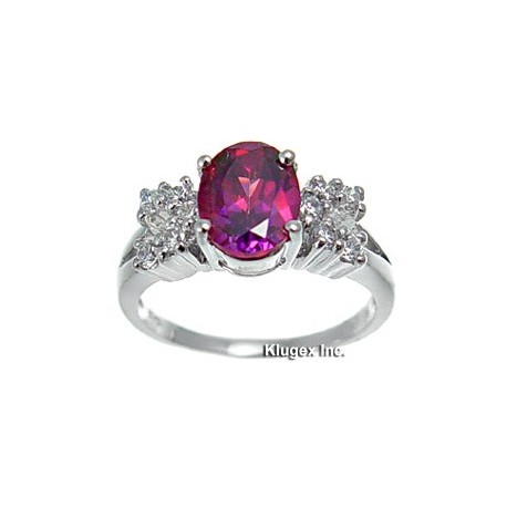 Sterling Silver Ring With Mystic CZ Size 8