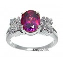 Sterling Silver Ring With Mystic CZ Size 6