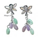 Sterling Silver Butterfly Earrings With Mother Of Pearl