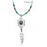Southwest Liquid Silver Inlay Necklace
