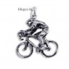 Sterling Silver Bicyclist Charm