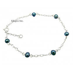 Sterling Silver & Freshwater Pearl Anklet