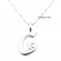 Sterling Silver Initial Pendant W Chain G
