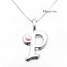 Sterling Silver Initial Pendant W Chain P
