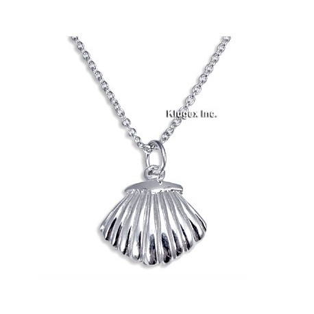 Sterling Silver Seashell Pendant with Chain