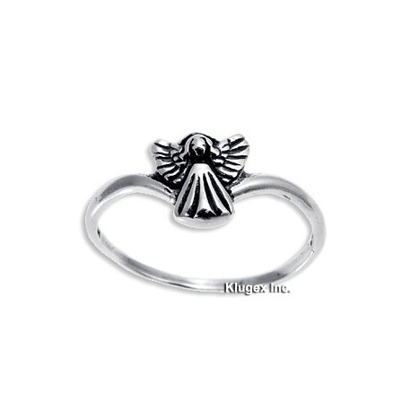 Sterling Silver Ring With Angel Size 8