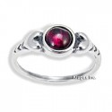 Sterling Silver Ring with Garnet Size 9