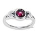 Sterling Silver Ring with Garnet Size 8
