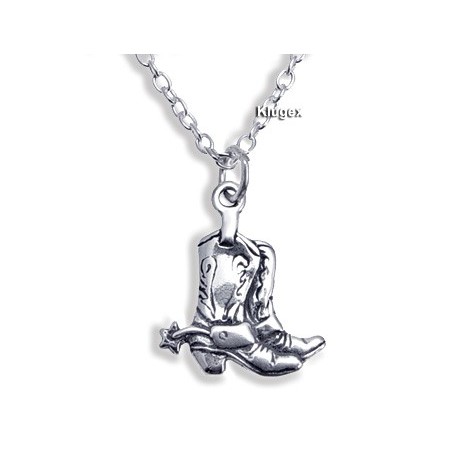 Sterling Silver Boots Pendant with Chain