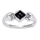 Sterling Silver Ring with Onyx Size 6