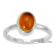 Sterling Silver Ring With Amber Size 8