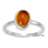 Sterling Silver Ring With Amber Size 6