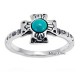 Sterling Silver Ring with Turquoise Size 8