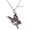 Sterling Silver & Enamel Fairy Pendant with Chain
