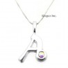 Sterling Silver Initial Pendant W Chain A