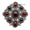 Sterling Silver Pendant With Garnet