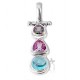 Sterling Silver Pendant with Gemstones