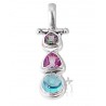 Sterling Silver Pendant with Gemstones