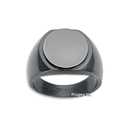 Black Titanium Ring Size 10.5