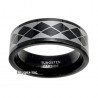 Black Tungsten Carbide Band Ring Size 7