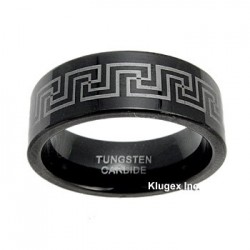 Black Tungsten Carbide Band Ring 