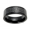 Black Tungsten Carbide Band Ring Size 8