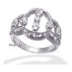 Sterling Silver Ring With CZ Size 8