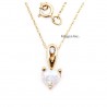 10K Gold Opal Pendant With Chain