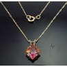 10K Gold Sienna Topaz Pendant With Chain