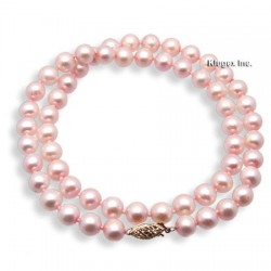 14k Gold Pink Freshwater Pearl Necklace