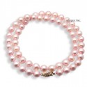 14k Gold Pink Freshwater Pearl Necklace