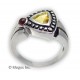 Sterling Silver Ring With Citrine Size 6