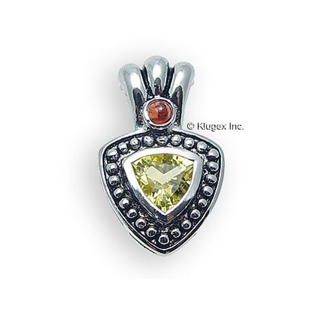 Sterling Silver Pendant With Citrine