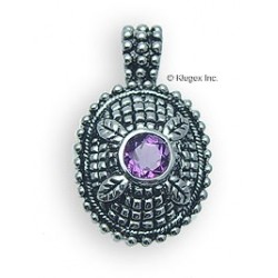 Sterling Silver Pendant With Amethyst