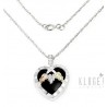 Black Hills Gold Sterling and 12K Gold Heart Pendant