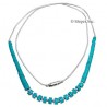 Liquid silver & Turquoise Necklace
