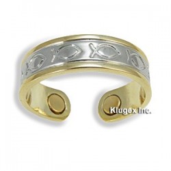 Adjustable Magnetic Copper Ring with Fish