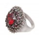 Sterling Silver Ring W/ Cubic Zirconia and Marcasite Size 10