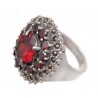 Sterling Silver Ring W/ Cubic Zirconia and Marcasite Size 10