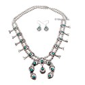 Sterling Silver & Turquoise Necklace & Earrings