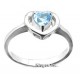 Sterling Silver Ring With Blue Topaz Size 7