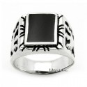 Sterling Silver Ring with Onyx