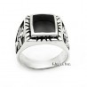 Sterling Silver Ring with Onyx Size 10