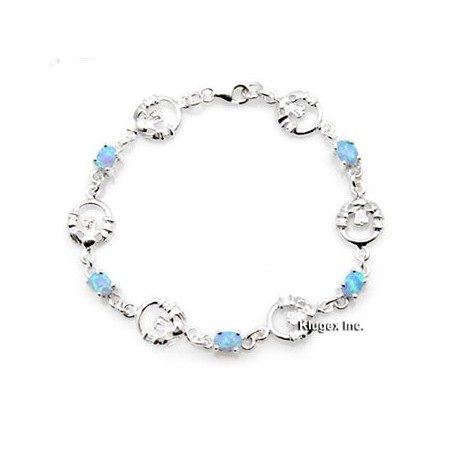 Sterling Silver Bracelet With Opal