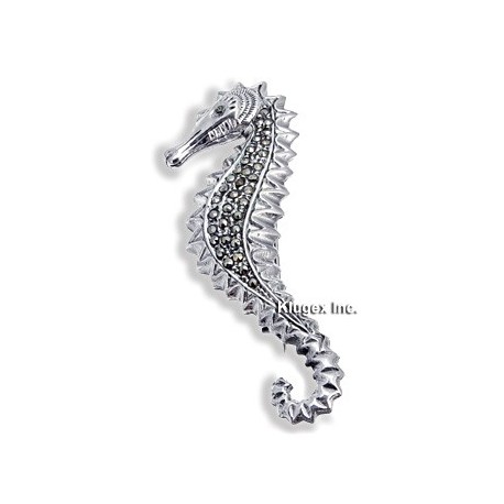 Sterling Silver Seahorse Pin