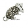 Sterling Silver Marcasite Mouse Pin