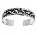 Sterling Silver Cuff Bracelet with Dolphin