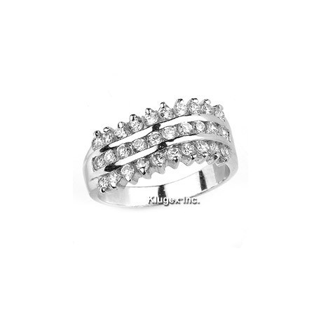 Sterling Silver Ring With CZ Size 6