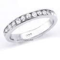 Sterling Silver White CZ Band Ring 