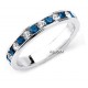 Sterling Silver Blue & White CZ Band Ring Size 7
